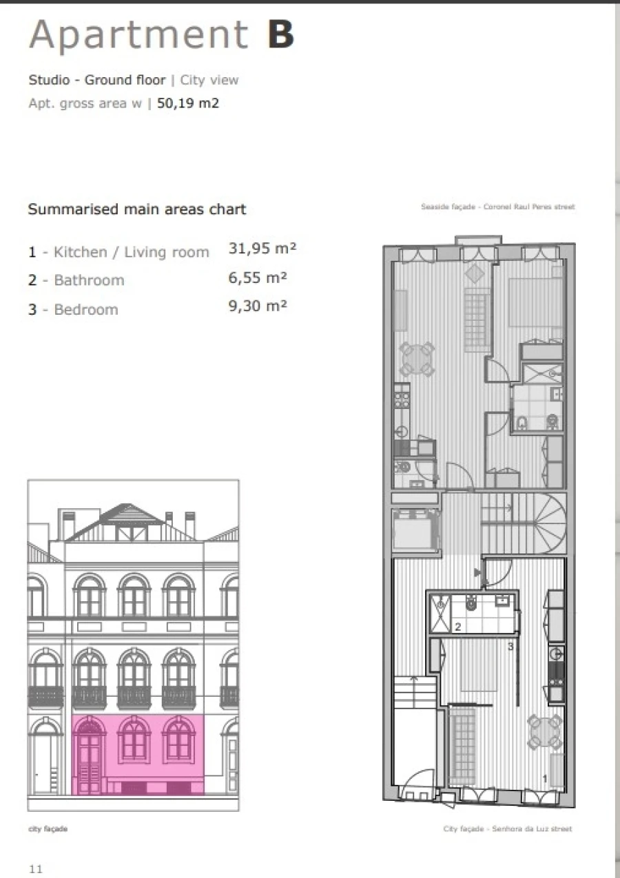 Apartamento T1 para Venda em Aldoar, Foz do Douro e Nevogilde Planta 1
