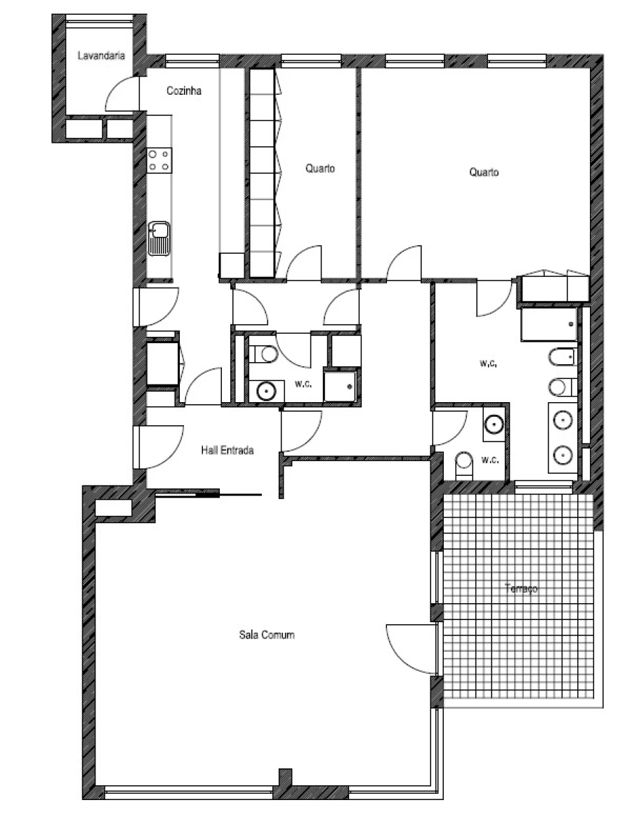 Apartamento T2 para Venda em Aldoar, Foz do Douro e Nevogilde Planta 1