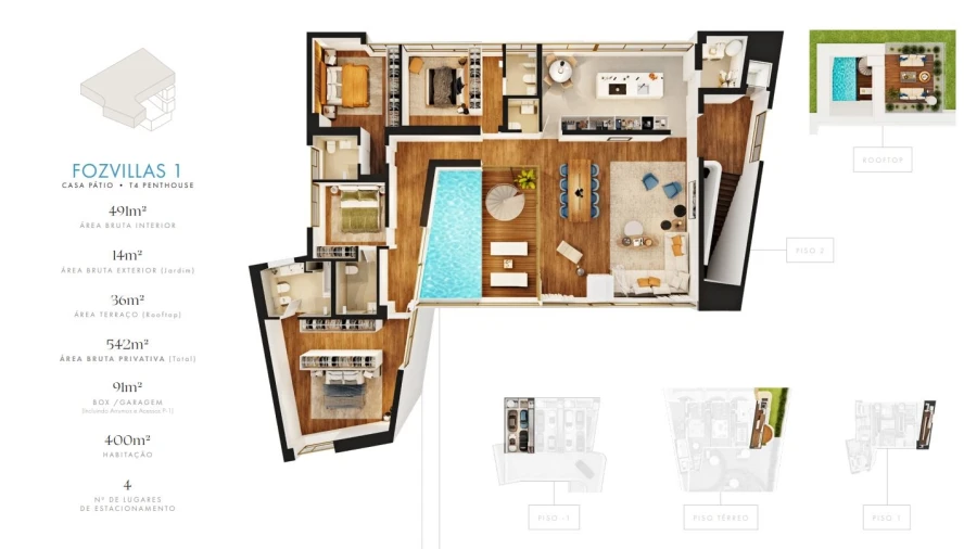 Apartamento T4 para Venda em Aldoar, Foz do Douro e Nevogilde Planta 1