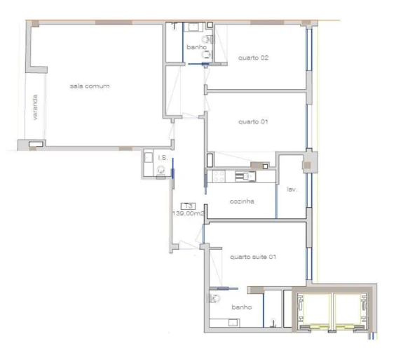 Apartamento T3 para Venda em Cedofeita, Santo Ildefonso, Sé, Miragaia, São Nicolau e Vitória Planta 1