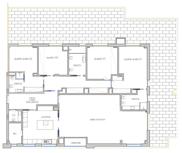 Apartamento T4 para Venda em Ramalde Planta 1
