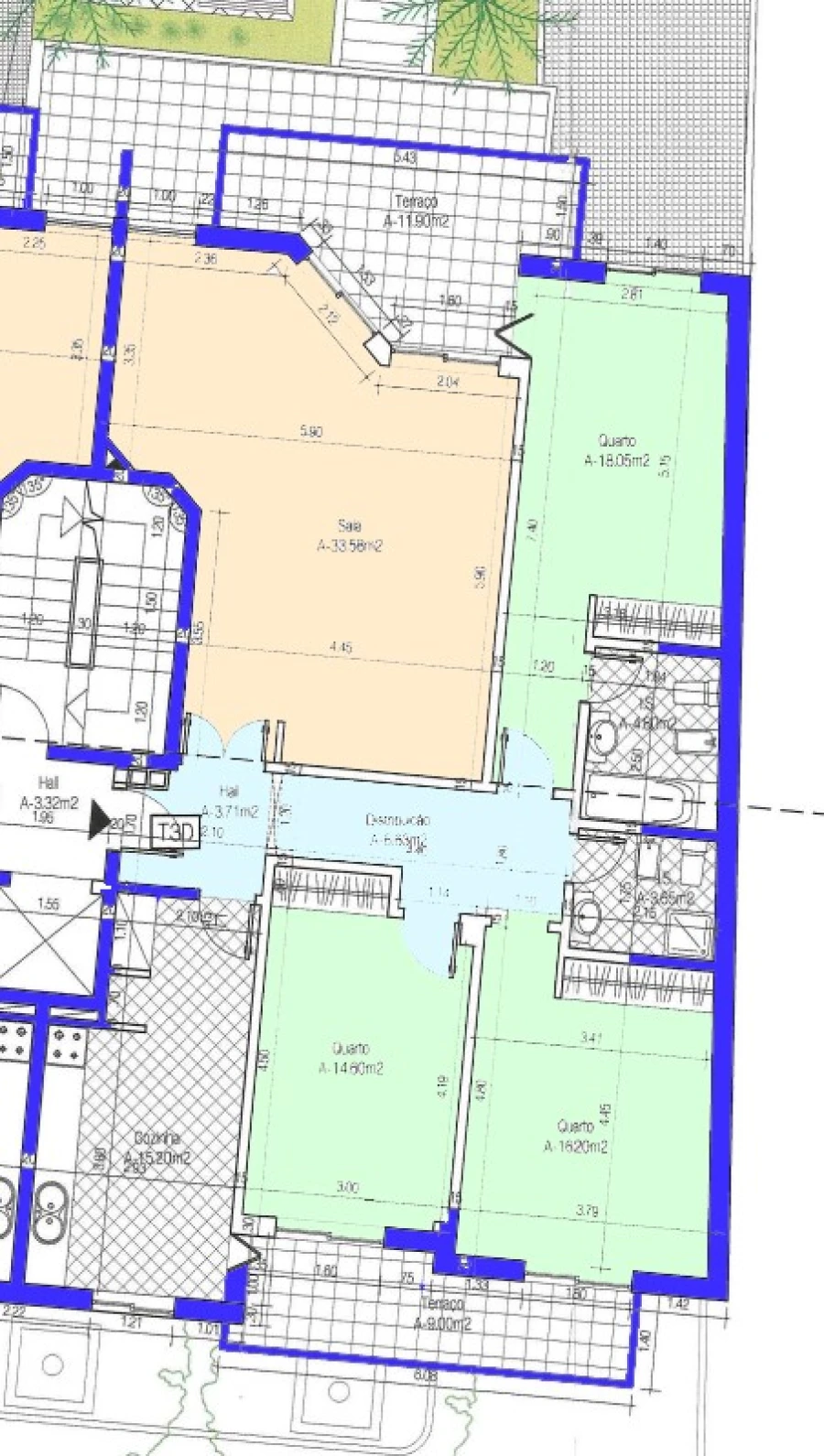 Apartamento T3 para Venda em Quelfes Planta 1