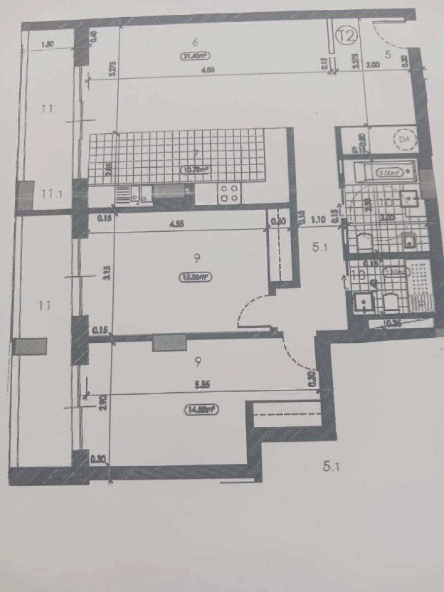 Apartamento T2 para Venda em Loule (São Clemente) Planta 1