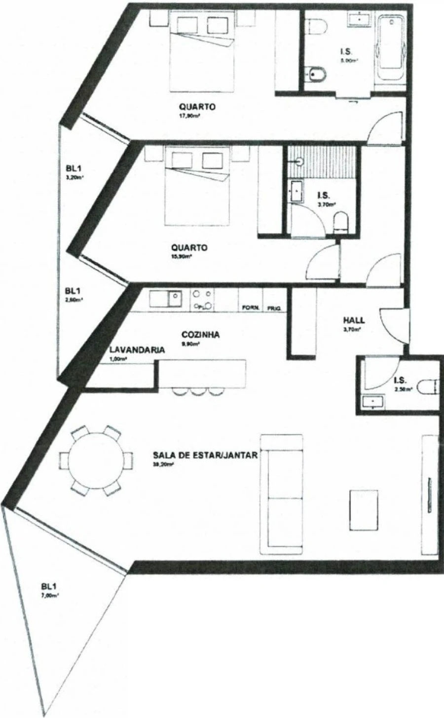 Apartamento T2 para Venda em Olhão Planta 1