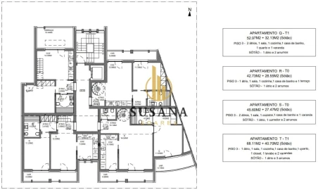 Apartamento T1 para Venda em Viseu