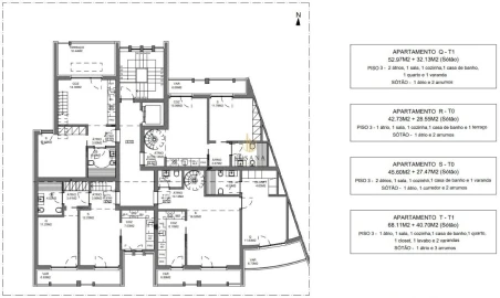 Apartamento T1 para Venda em Viseu