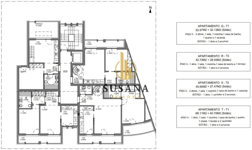 Apartamento T1 para Venda em Viseu Foto 15