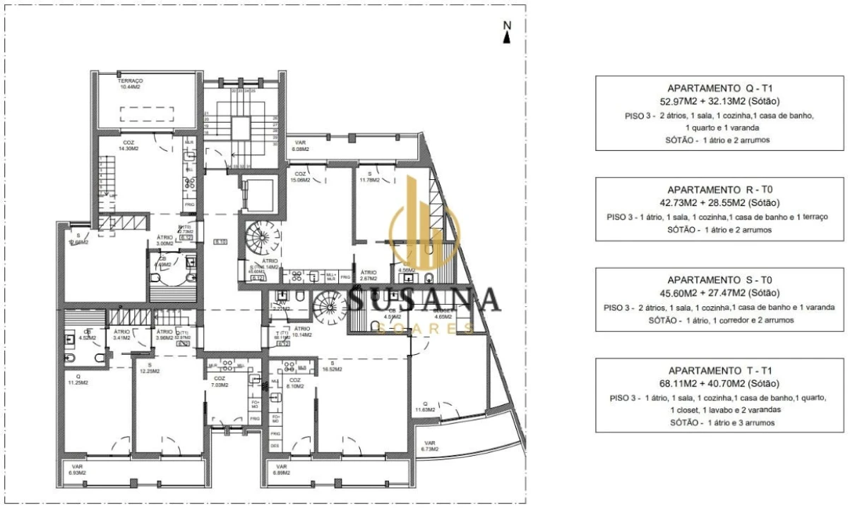 Apartamento T1 para Venda em Viseu Foto 15
