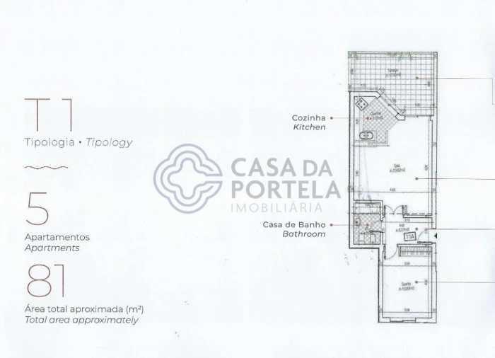 Apartamento T1 para Venda em Quelfes Foto 13