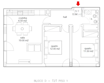 Apartamento T2 para Venda em Buarcos