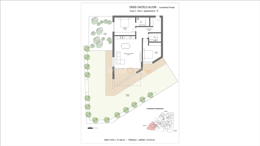 Apartamento T2 para Venda em Alvor Planta 1