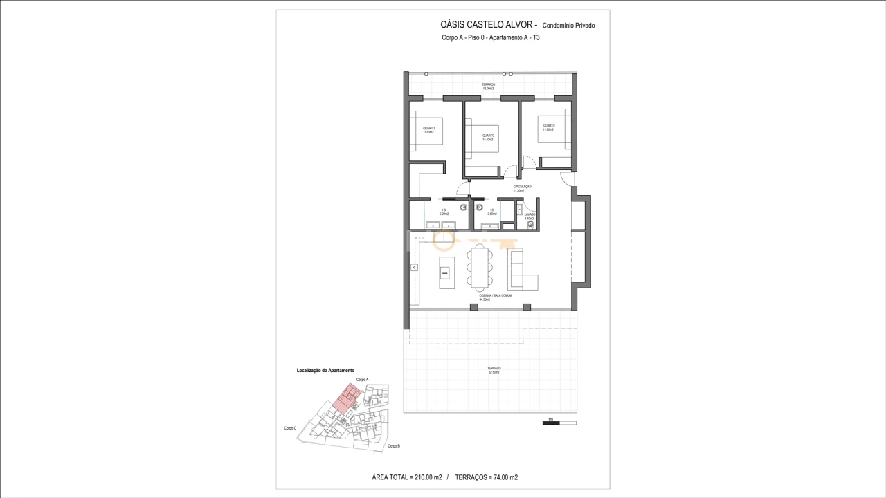 Apartamento T3 para Venda em Alvor Planta 3