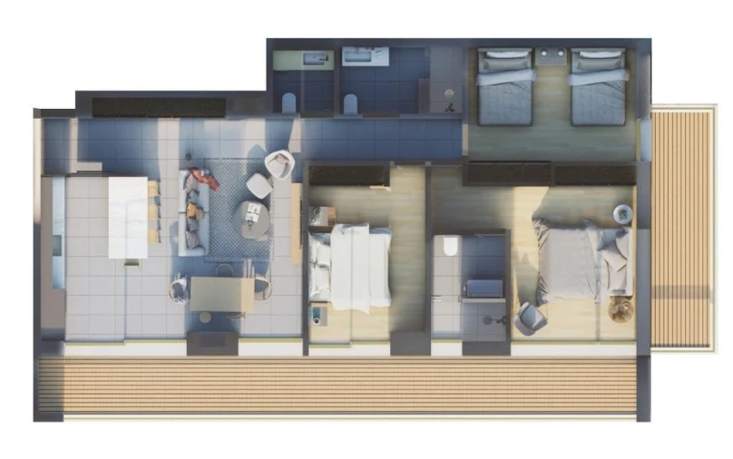 Apartamento T3 para Venda em Montenegro Planta 1