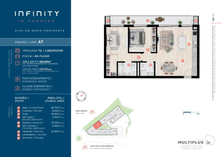 Apartamento T2 para Venda em Caniço Planta 1