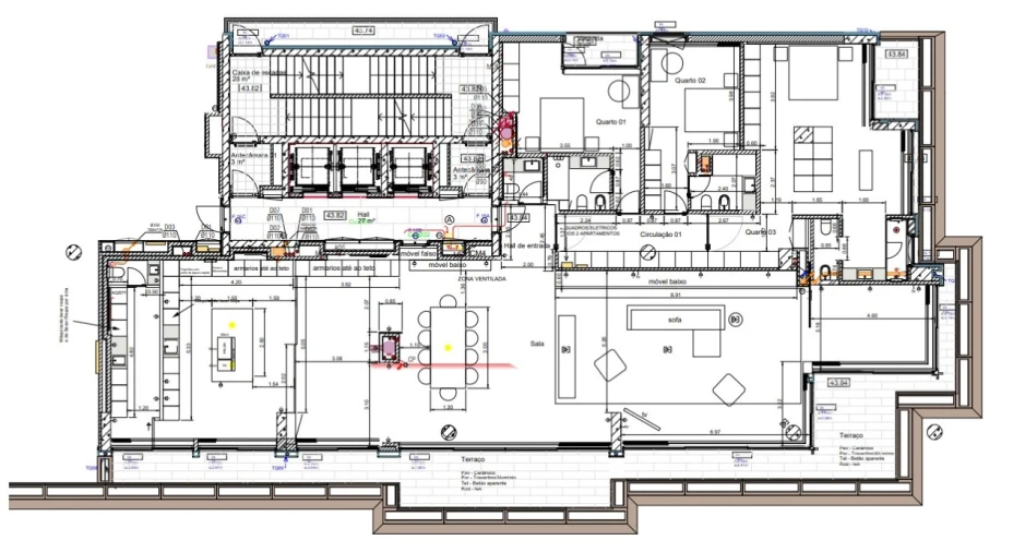 Apartamento T3 para Venda em Lordelo do Ouro e Massarelos Planta 1