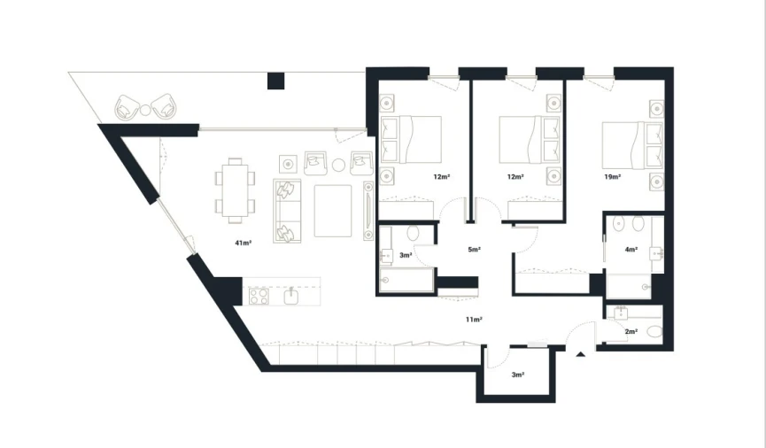 Apartamento T3 para Venda em Paranhos Planta 1