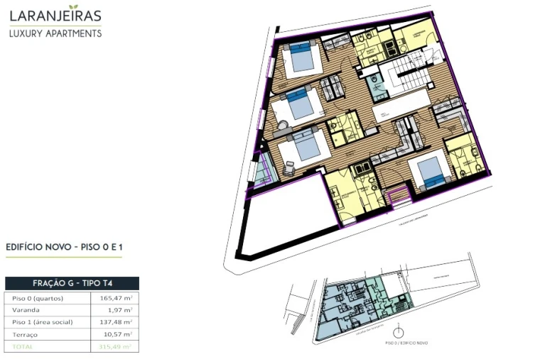 Apartamento T4 para Venda em Aldoar, Foz do Douro e Nevogilde Planta 1