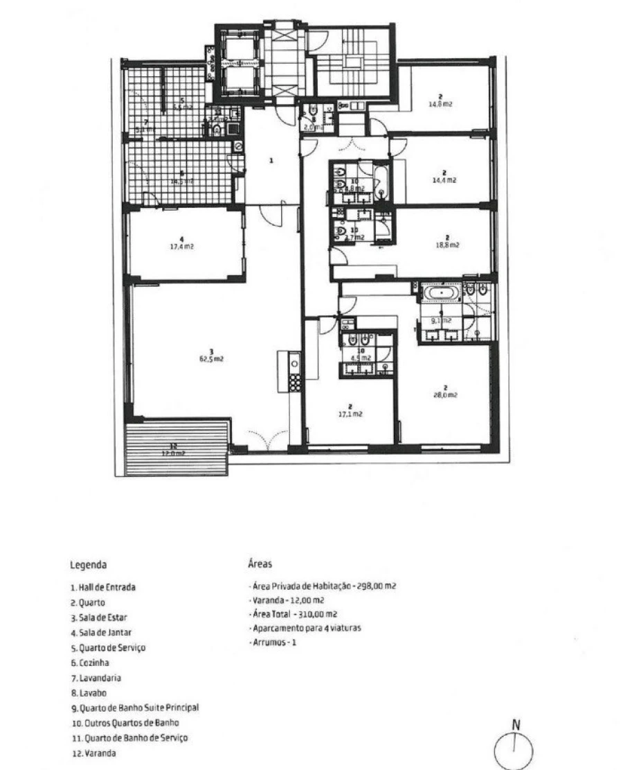Apartamento T5 para Venda em Matosinhos e Leça da Palmeira Planta 1