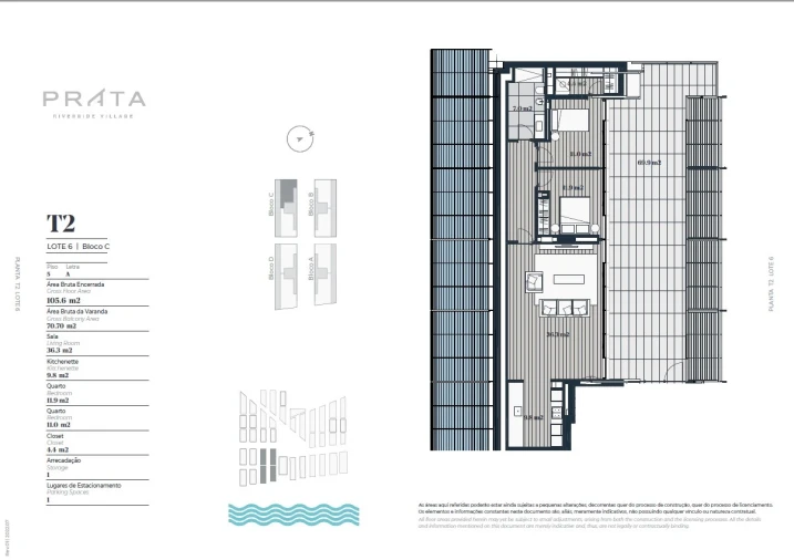 Apartamento T2 para Venda em Marvila Planta 1