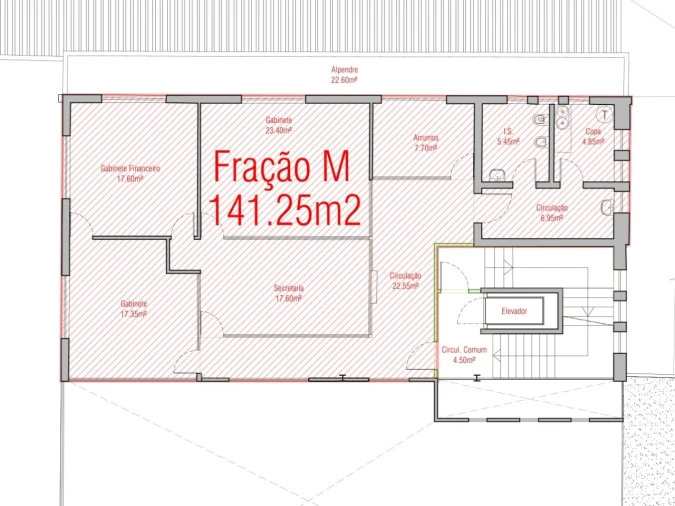 Escritório para Arrendamento em Santa Maria, São Pedro e Matacães Planta 1