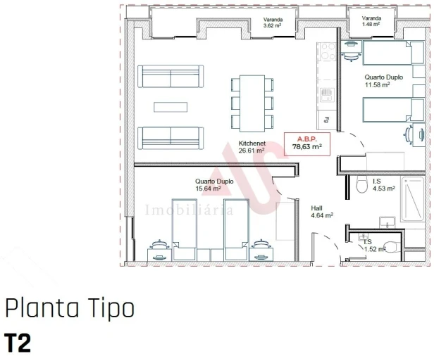 Apartamento T2 para Venda em Paranhos Foto 11