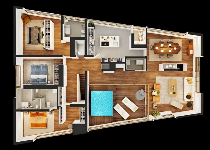 Apartamento T3 para Venda em Aldoar, Foz do Douro e Nevogilde Planta 1
