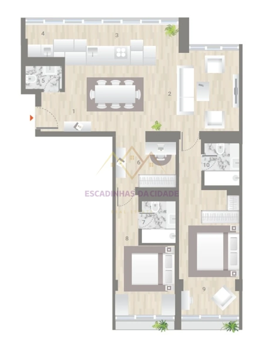 Apartamento T3 para Venda em Estrela Planta 1