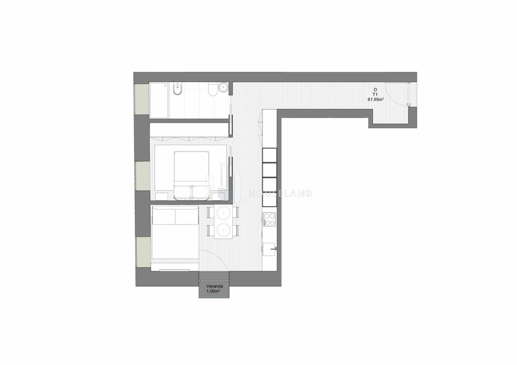 Apartamento T2 para Venda em Espinho Foto 1