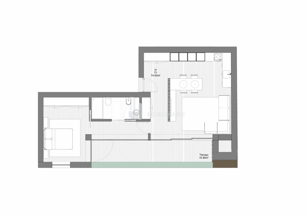 Apartamento T1 para Venda em Espinho Foto 10