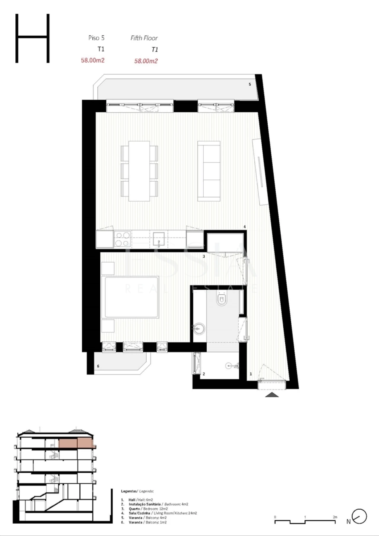 Apartamento T1 para Venda em Cedofeita, Santo Ildefonso, Sé, Miragaia, São Nicolau e Vitória Foto 20