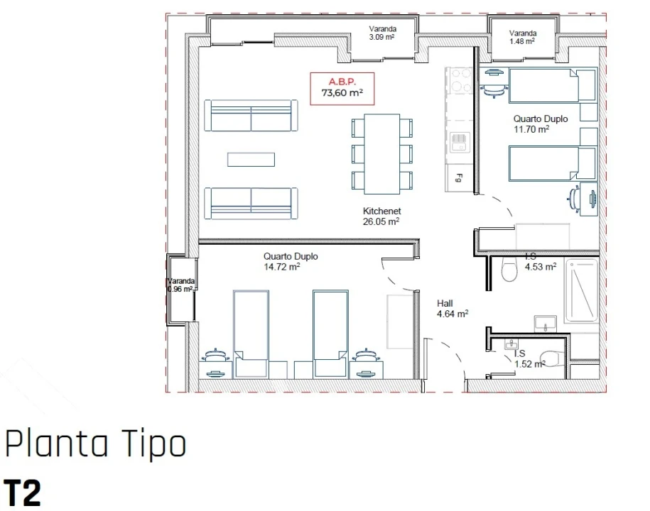 Apartamento T2 para Venda em Paranhos Foto 11