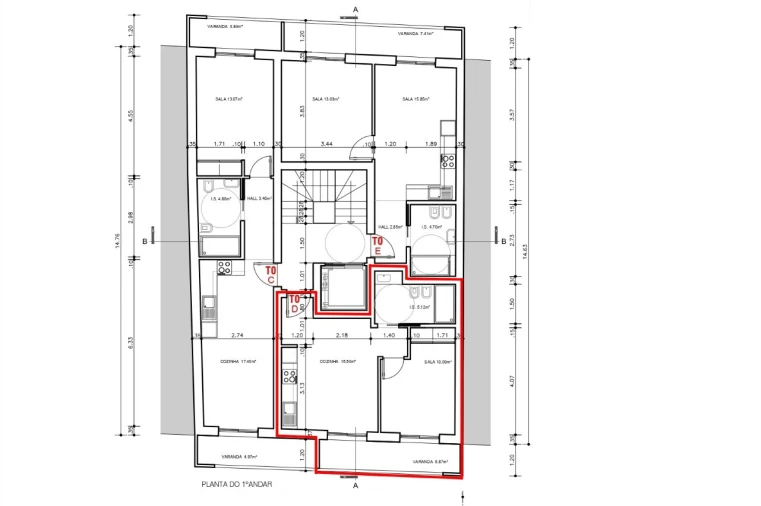 Apartamento T1 para Venda em Monte Gordo Planta 1