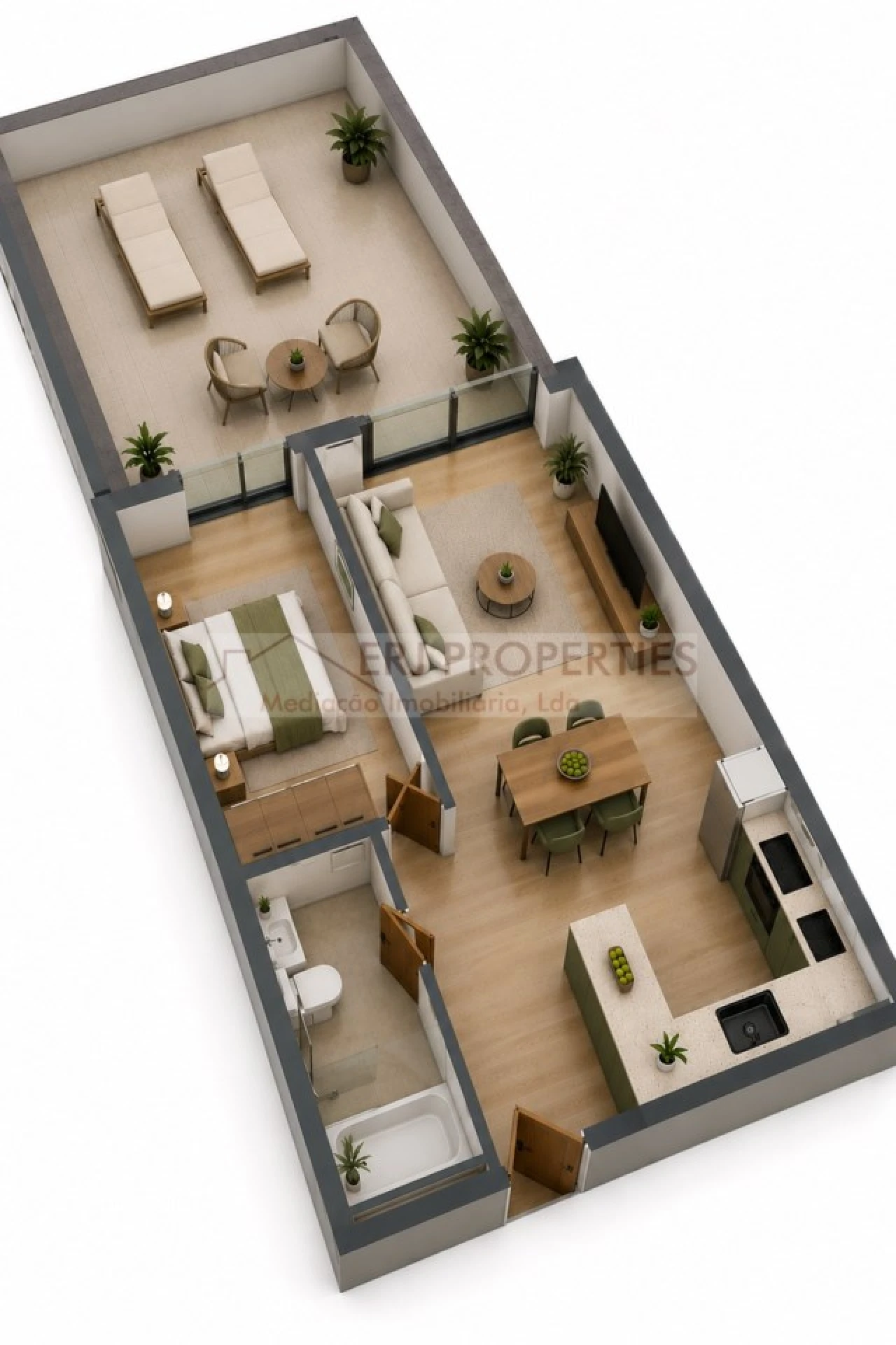 Apartamento T1 para Venda em Altura Foto 1