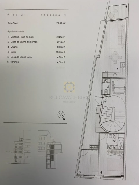 Apartamento T2 para Venda em Aldoar, Foz do Douro e Nevogilde