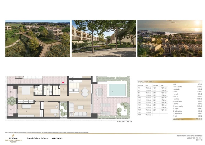 Apartamento T2 para Venda em Porto Covo Planta 1