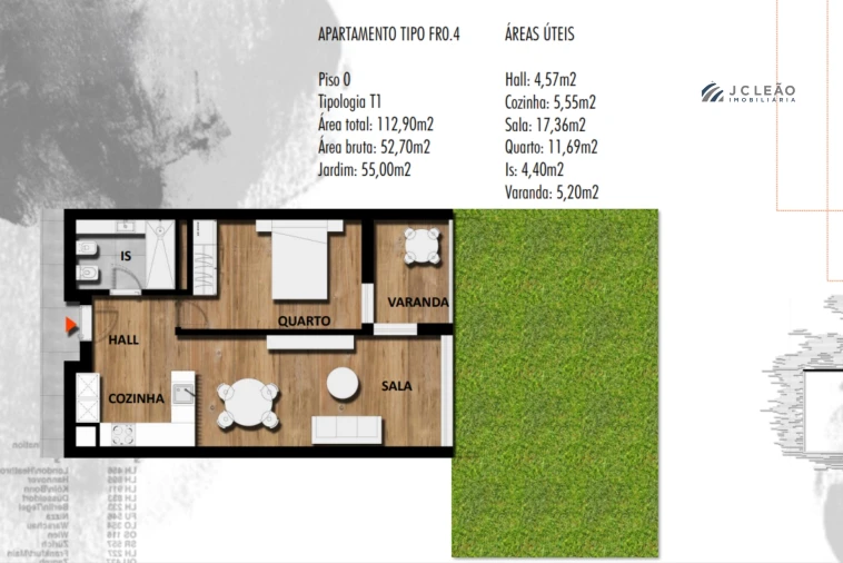 Apartamento T2 para Venda em Paranhos Planta 4