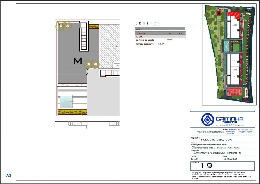 Apartamento T3 para Venda em Pechão Planta 2