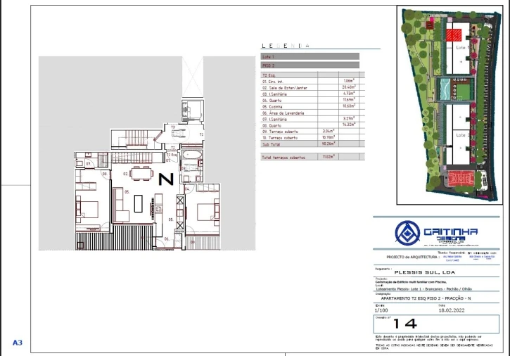 Apartamento T2 para Venda em Pechão Planta 1