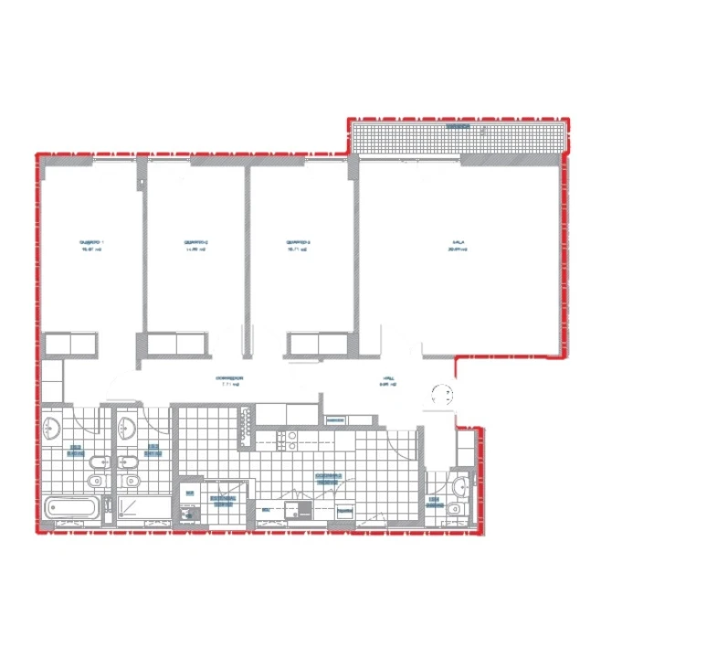 Apartamento T3 para Arrendamento em Glória e Vera Cruz Planta 2
