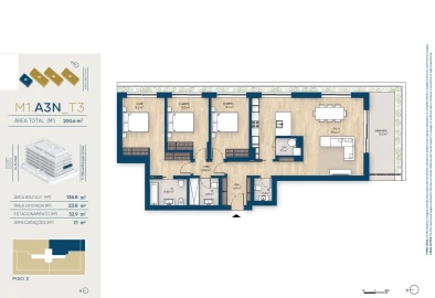 Apartamento T3 para Venda em Canidelo