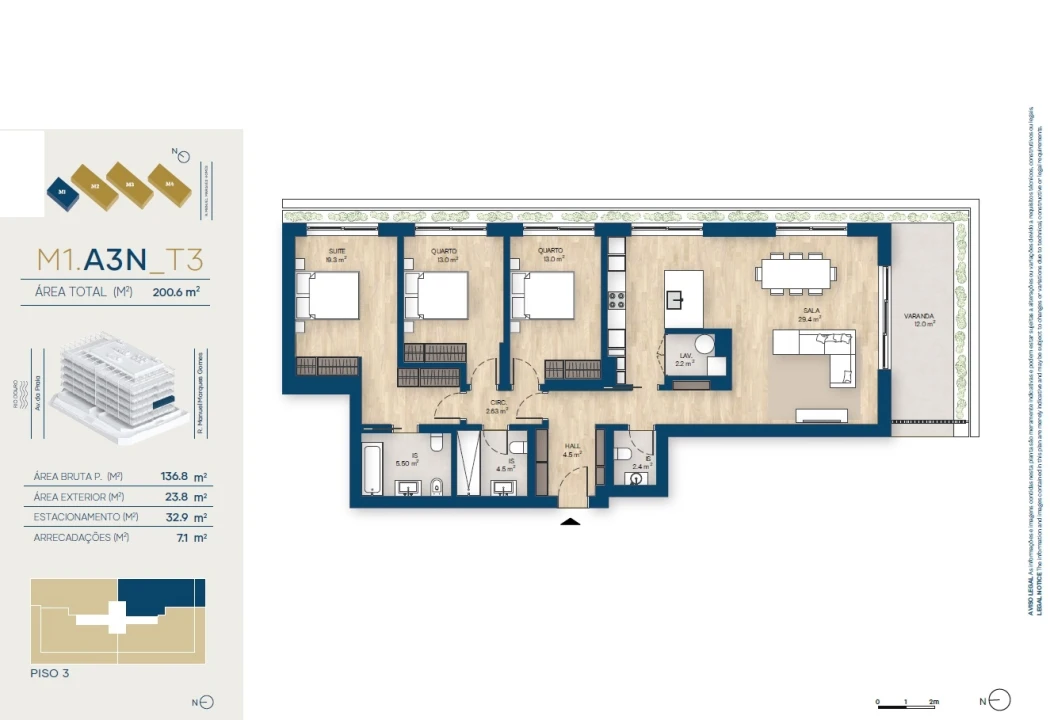Apartamento T3 para Venda em Canidelo Foto 39
