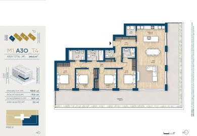 Apartamento T3 para Venda em Canidelo