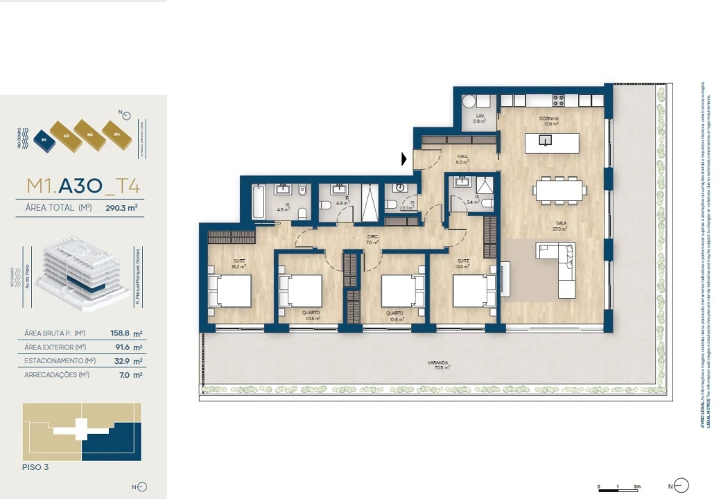 Apartamento T3 para Venda em Canidelo Foto 39