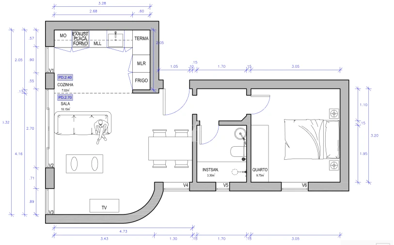 Apartamento T1 para Arrendamento férias em Quarteira Foto 15