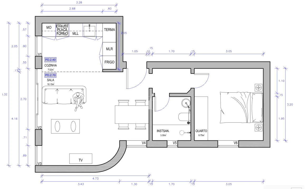 Apartamento T1 para Arrendamento férias em Quarteira Foto 15