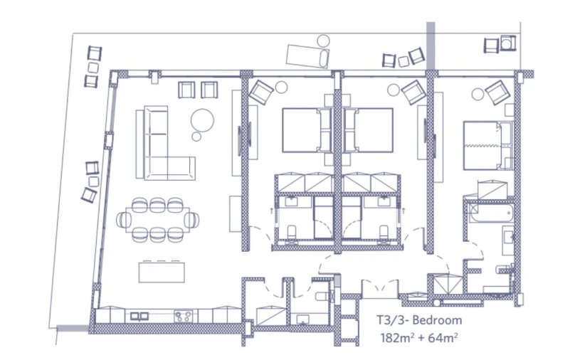 Apartamento T3 para Venda em Alcantara Planta 1