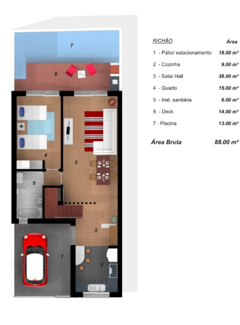 Moradia T3 para Venda em Moncarapacho e Fuseta