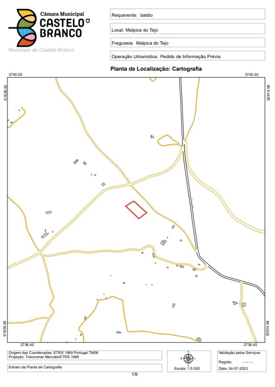 Terreno para Venda em Malpica do Tejo Planta 2