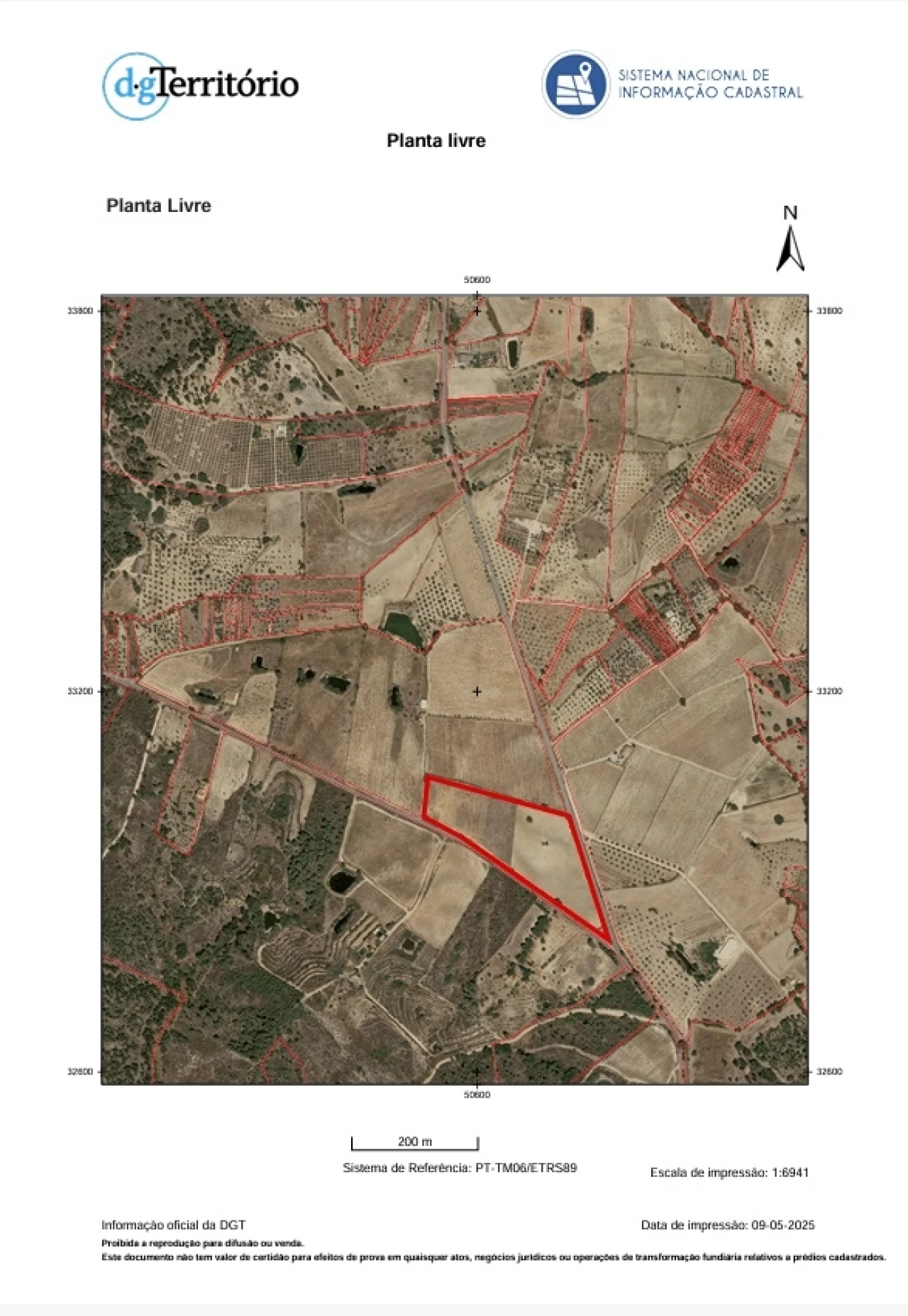 Terreno Agricola ou Rústico para Venda em Tinalhas Planta 2