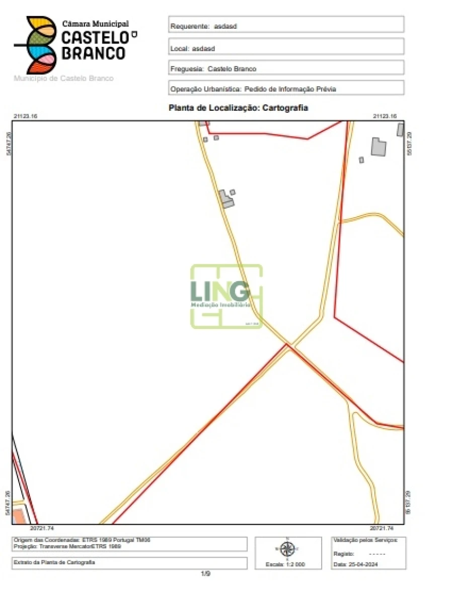 Quinta T2 para Venda em Castelo Branco Planta 1